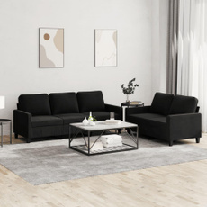 Sofas, velvet, Cushions, black