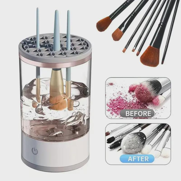 Electric Makeup Brush Cleaner 3 In 1 Makeup Brushes Drying Rack Brush  Holder Stand Tool Automatic Make Up Brush Cleaner Machine