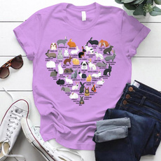 blouse, Heart, Graphic, Shirt