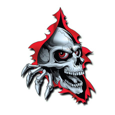 skull, tear, automobile, Stickers