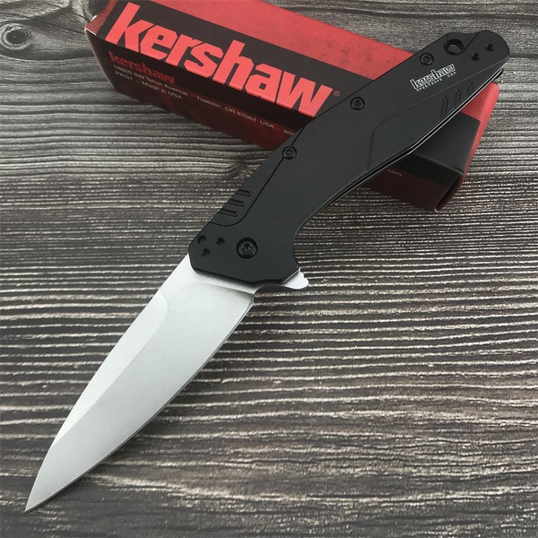 Kershaw Dividend Folding Knife Gray Aluminum Handle Composite