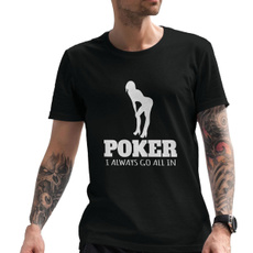 Funny, Poker, Shorts, Sleeve
