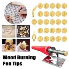 Pen, Wood, burningtool, Letters