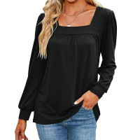 TIYOMI Plus Size Tops For Women Round Neck T Shirt Striped