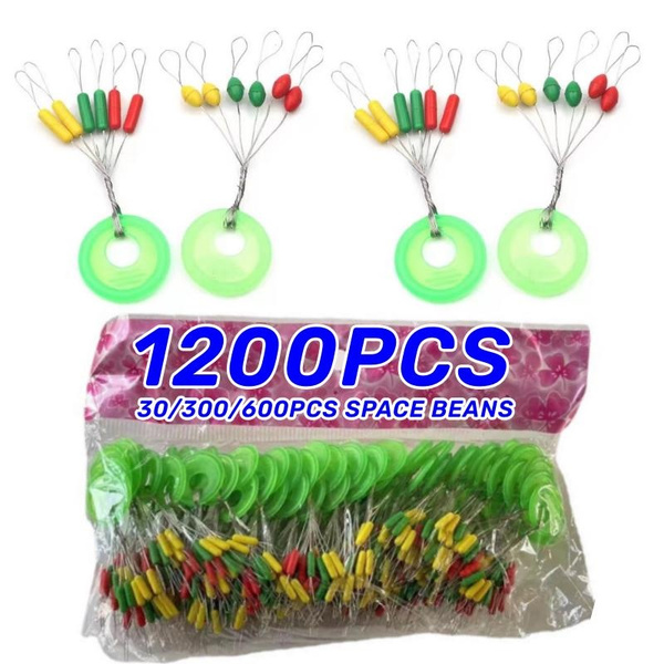 30/300/600/1200Pcs Fishing Accessories Bobber Stopper Line Space