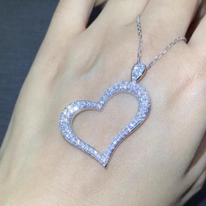 Cubic Zirconia, Heart, bridalnecklace, Fashion