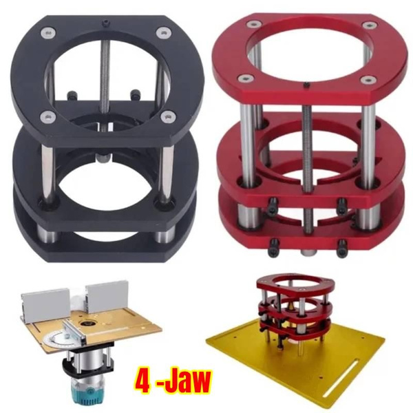 Router Lift Platform - 4 Jaw Metal Lifting System For Woodworking, 64-66mm Clamp