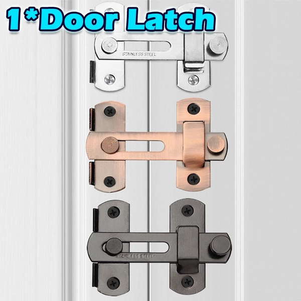 Stainless Steel Flat Door Latch Safety Bolt Sliding Door Buckle Pet