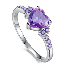 Cubic Zirconia, Heart, Fashion, Women Ring