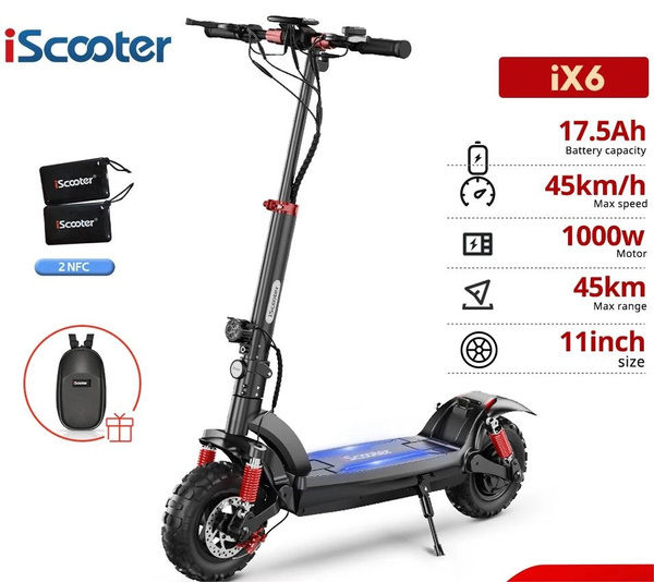 iScooter iX6 11 inch Electric Scooter For Adults 1000W Electric