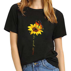 sunflowertshirt, butterfly, Shorts, Tops & Blouses