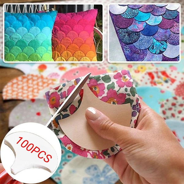 100pcs Clam Shell English Paper Piecing Templates Quilting Templates ...