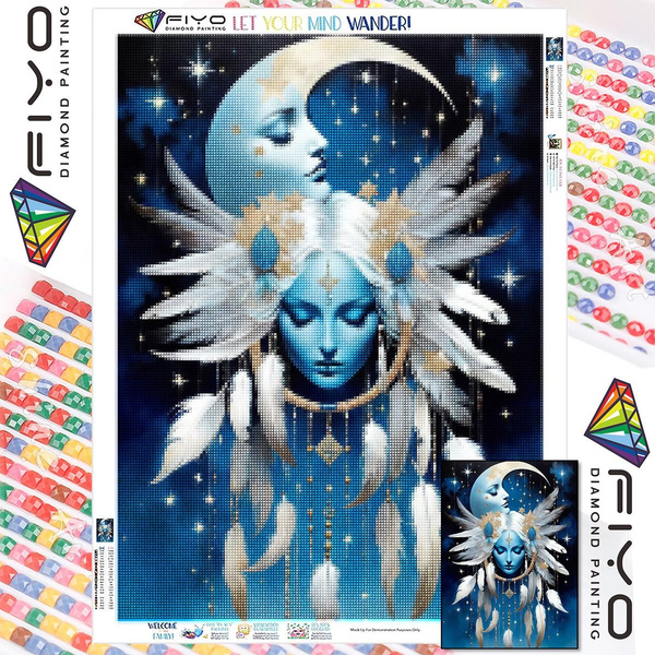 FIYO DIY 5D Dreamcatcher Diamond Painting Full Drill with Number Kits ...