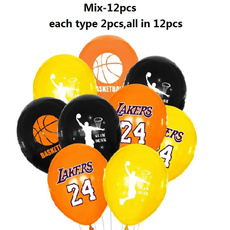 latex, slaker24patternprintedballoon, Basketball, basketballthemepartysupplie
