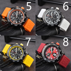 Chronograph, Casual Watches, Waterproof, Silicone