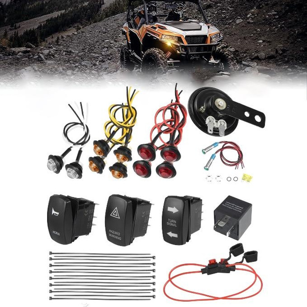 Universal UTV ATV Street Legal Turn Signal with Rocker Switch,Horn ...