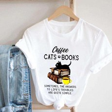 Summer, Café, Moda, Graphic T-Shirt