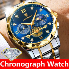 Chronograph, Steel, DIAMOND, business watch