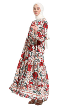 islamicmodestdres, Ivory, Necks, Dress