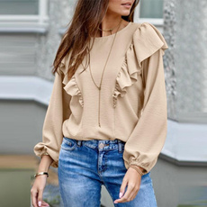 blouse, Women, Plus Size, long sleeve blouse