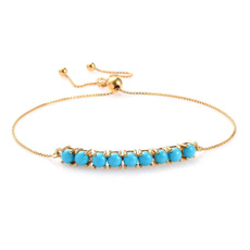 Sterling, wristjewelry, Turquoise, goldplated