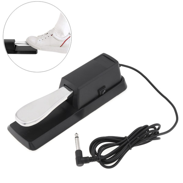 Electronic Organ Piano Keyboard Sustain Pedal Chrome Plated Damper ...