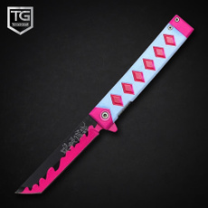 katanastyleknife, pink, pocketknife, assistedopenknife