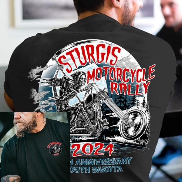 2024 Sturgis Motorcycle Rally T Shirts Devil Skull T Shirts Biker Rider ...