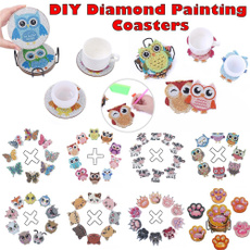 Owl, DIAMOND, Coasters, Jewelry