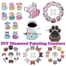 DIAMOND, Coasters, Embroidery, Kit
