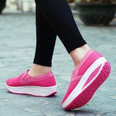 wedge, Sneakers, Fitness, Breathable