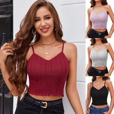 Crop Vest, Vest, Fashion, vneckvest
