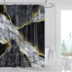 creativeshowercurtain, marbleshowercurtain, Waterproof, Shower Curtains