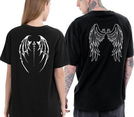gothiclongsleevetshirt, printed sweatshirt, Shirt, Angel