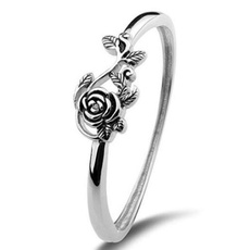Flowers, leaf, Women Ring, Rose