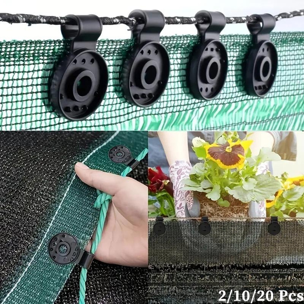 100 Schwarze Plastik-Clips Für Sonnenschutznetze – Wiederverwendbar, Max. 10 Mm Seilstärke (10,5x3,7 Cm)