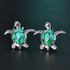 Turtle, cute, opalearring, Jewelry