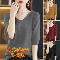 blouse, knittedblouse, Plus Size, long sleeve blouse