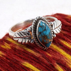 Sterling, Turquoise, Engagement, wedding ring