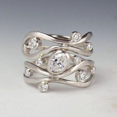 Sterling, DIAMOND, 925 sterling silver, Women Ring