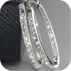 Sterling, DIAMOND, 925 sterling silver, Gemstone Earrings