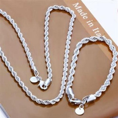 Sterling, Rope, Chain Necklace, Men  Necklace