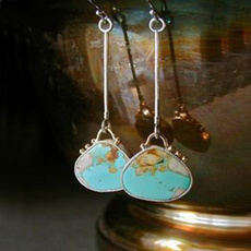 Sterling, party, Turquoise, Hoop Earring