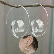 Sterling, Hoop Earring, White Gold Earrings, 925 silver earrings