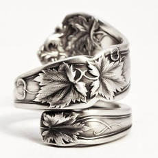 Sterling, leaves, wedding ring, Gifts