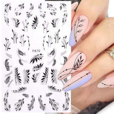 butterfly, Nails, Decor, Flowers