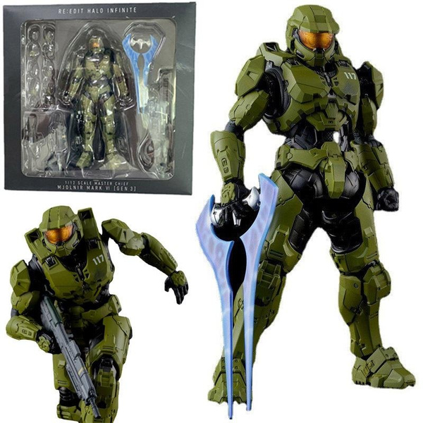 1000 Toys Halo Infinite - Statuetta Master Chief 1/12 Mjolnir Mark VI (GEN 3), 18 Cm, Con Armi