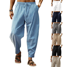 drawstringpant, Summer, elastic waist, Casual pants