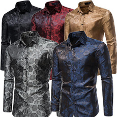 men's dress shirt, roseprint, formal shirt, Shirt