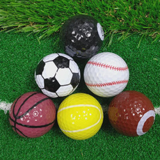 Funny, Ball, Golf, Colorful